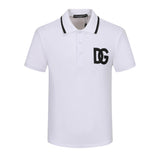 Front view of Polo cotton polo shirt with logo-detail design