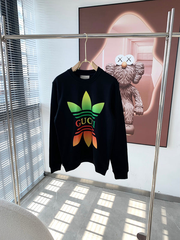 Side profile of Gucci luxury clothing with logo-detail design