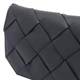 Close-up of Bottega Veneta weekend/travel bags hardware and fine stitching