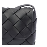 Close-up of Bottega Veneta cross body bags hardware and fine stitching