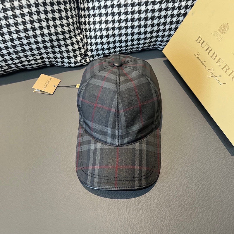 Close-up detail view of Burberry unisex cap