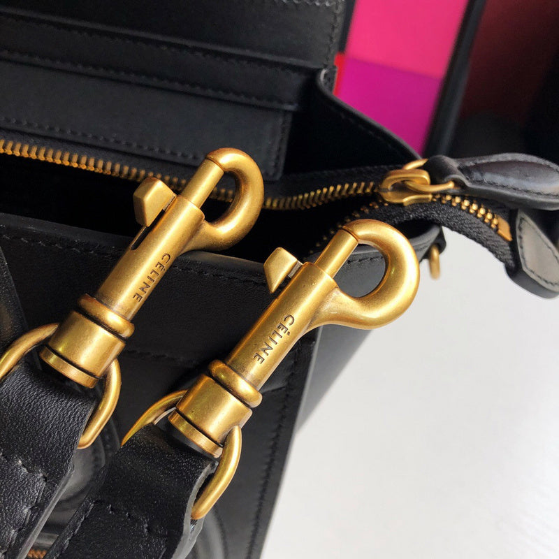 Side profile of premium chic women's handbag – women's luxury accessory