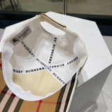 Close-up detail view of Burberry unisex cap