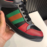 Gucci soft grey luxury sneakers view 4 padded collar comfort