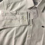 Close-up detail shot of Lacoste luxury clothing with monogram-inspired silhouette