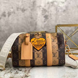 Side profile of sleek premium women's handbag – women's statement bag