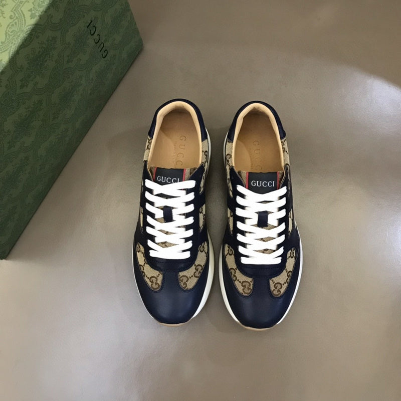 Gucci tonal black luxury sneakers view 10 premium leather build