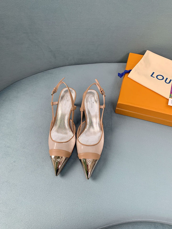 Louis Vuitton Nude Loafer Flats - Toe Detail View