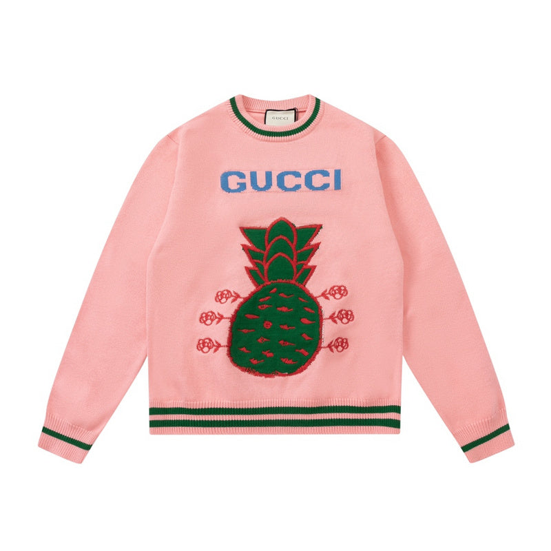 Back view of Gucci luxury clothing with logo-detail design