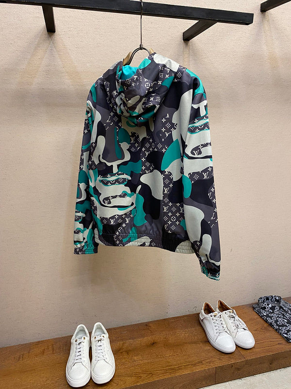 Side profile of Louis Vuitton luxury clothing with tailored silhouette