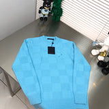 Front view of Louis Vuitton luxury clothing with monogram-inspired silhouette