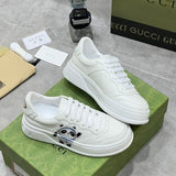 Gucci fresh white-and-black luxury sneakers view 7 breathable knit upper