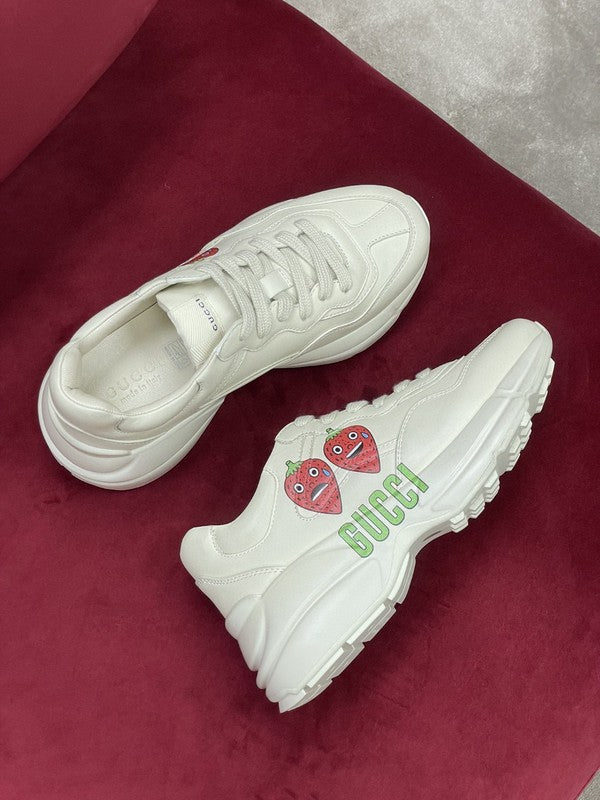Gucci soft grey luxury sneakers view 8 bold athletic profile