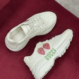 Gucci soft grey luxury sneakers view 8 bold athletic profile