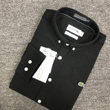 Side profile of Lacoste luxury clothing with logo-detail design