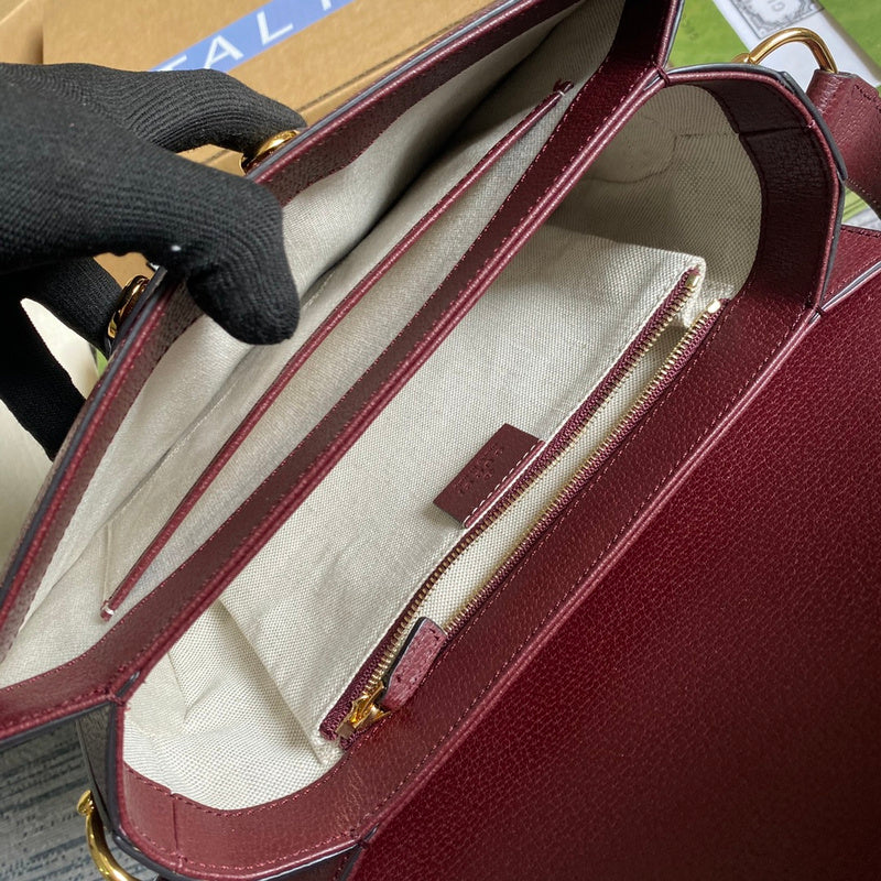 Side profile of signature elevated women's handbag – women's luxury accessory