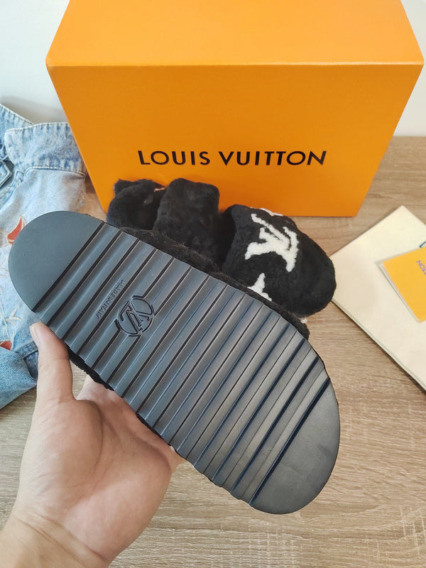 Louis Vuitton Nude Loafer Flats - Full Silhouette View