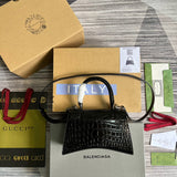 Chic Vegan Leather Handbag - Smooth Faux-Leather Exterior | Women's Fashion Handbag #301 - close-up detail shot (image 3) of designer-inspired handbag