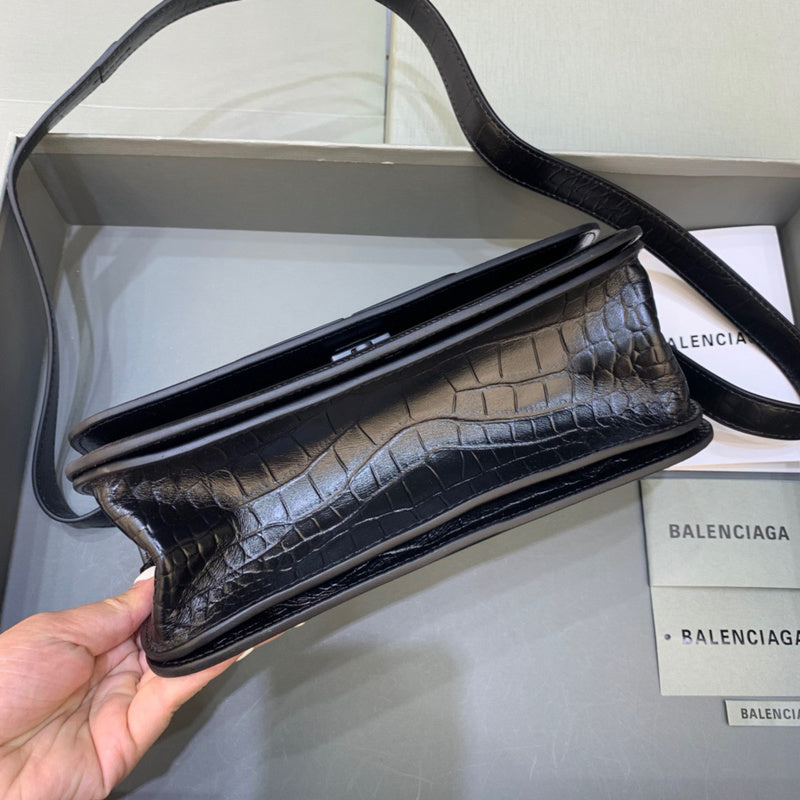 Elegant Faux Leather Handbag - Signature Hardware Accents | Women's Statement Accessory #408 - hardware and detail close-up (image 5) of designer-inspired handbag