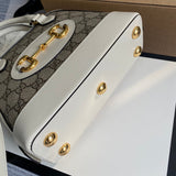 Interior view of structured chic women's handbag – women's statement bag