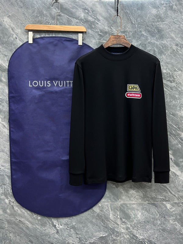 Front view of Louis Vuitton luxury clothing with everyday silhouette