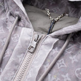 Front view of Louis Vuitton luxury clothing with tailored silhouette