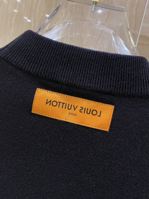 Front view of Louis Vuitton luxury clothing with streetwear-inspired cut