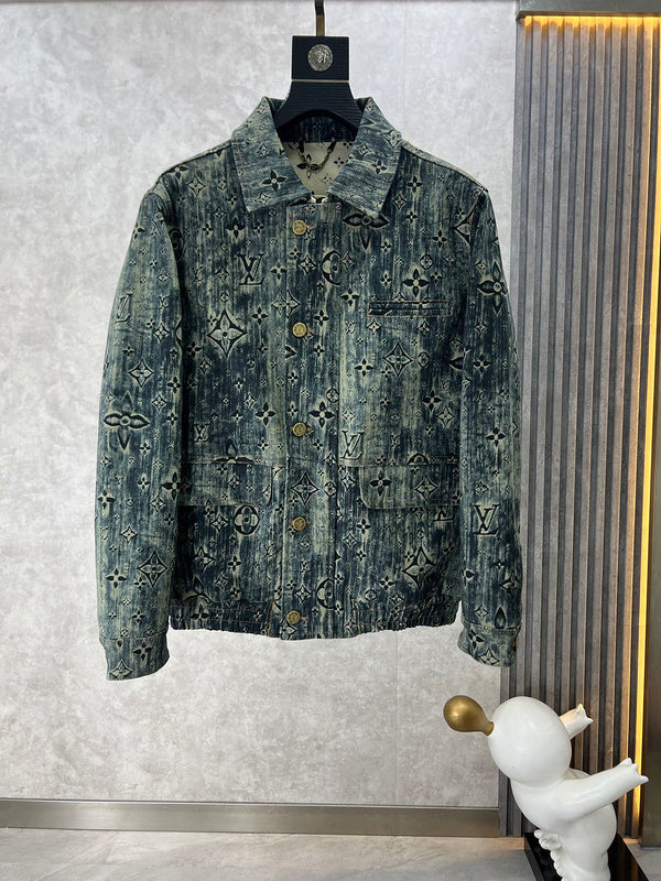 Back view of Louis Vuitton luxury clothing with runway-inspired design