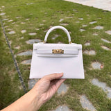 Close-up detail of sophisticated bag design