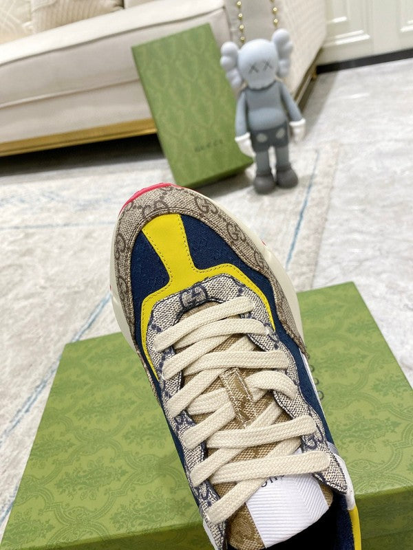 Gucci sneakers detailed view showing premium designer craftsmanship