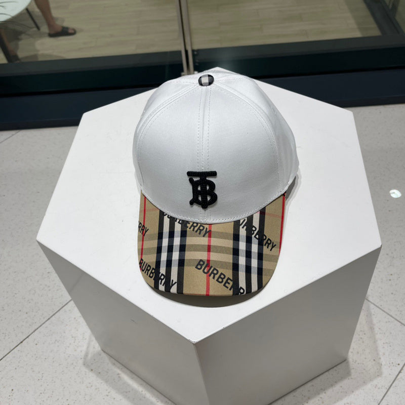 Close-up detail view of Burberry unisex cap