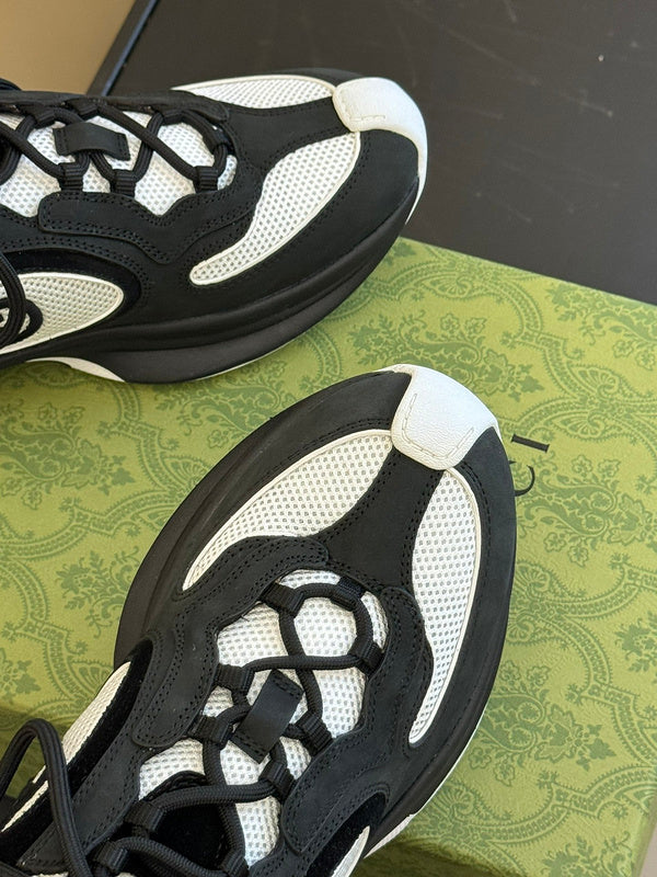 Gucci soft grey luxury sneakers view 6 premium leather build