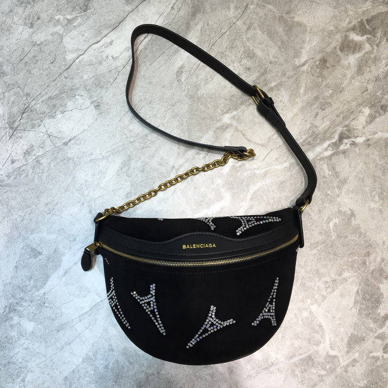 Polished Premium PU Leather Handbag - Statement Silhouette | Women's Statement Accessory #727 - front view (image 1) of designer-inspired handbag