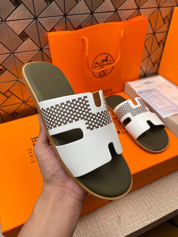 Hermès Tan Slip-On Sneakers - Side Profile View