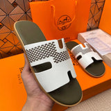Hermès Tan Slip-On Sneakers - Side Profile View