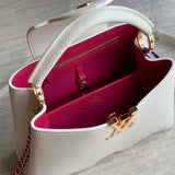 polished top-handle bag detail view showing craftsmanship 14