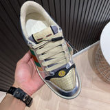 Gucci clean off-white luxury sneakers view 9 bold athletic profile