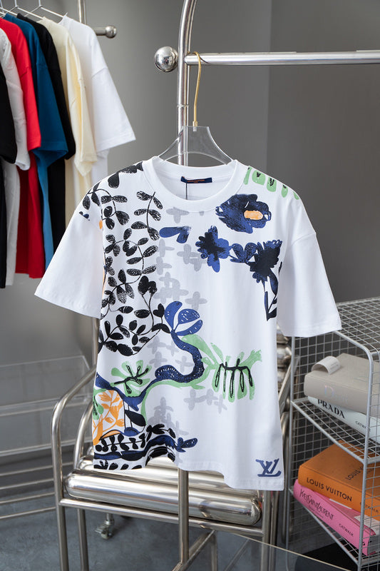 Back view of Louis Vuitton cotton t-shirt with signature branding