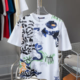 Back view of Louis Vuitton cotton t-shirt with signature branding