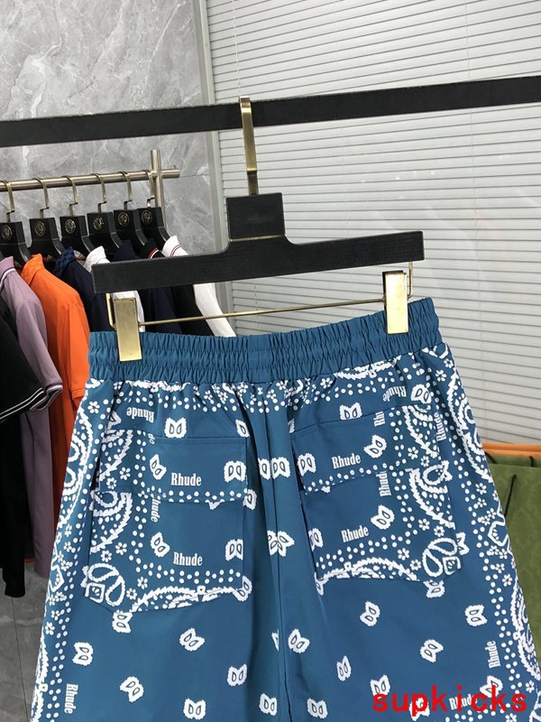 Front view of Rhude luxury clothing with runway-inspired design