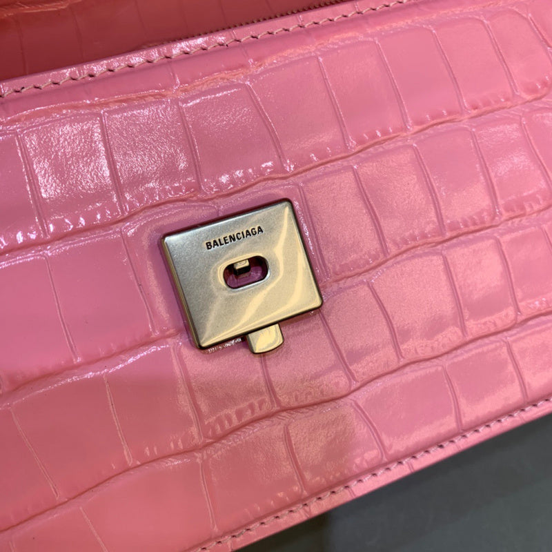 Effortless Vegan Leather Handbag - Polished Finish | Women's Premium Handbag #404 - styled full view (image 7) of designer-inspired handbag