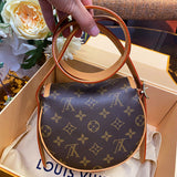  Tailored satchel carried on shoulder