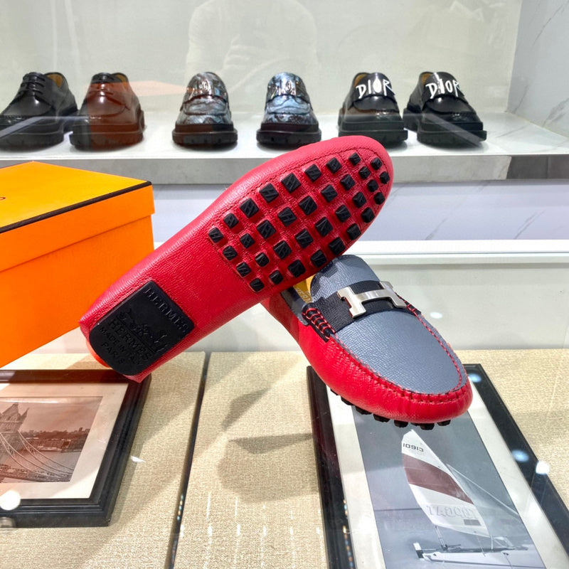Hermès Tan High-Top Sneakers - Back View