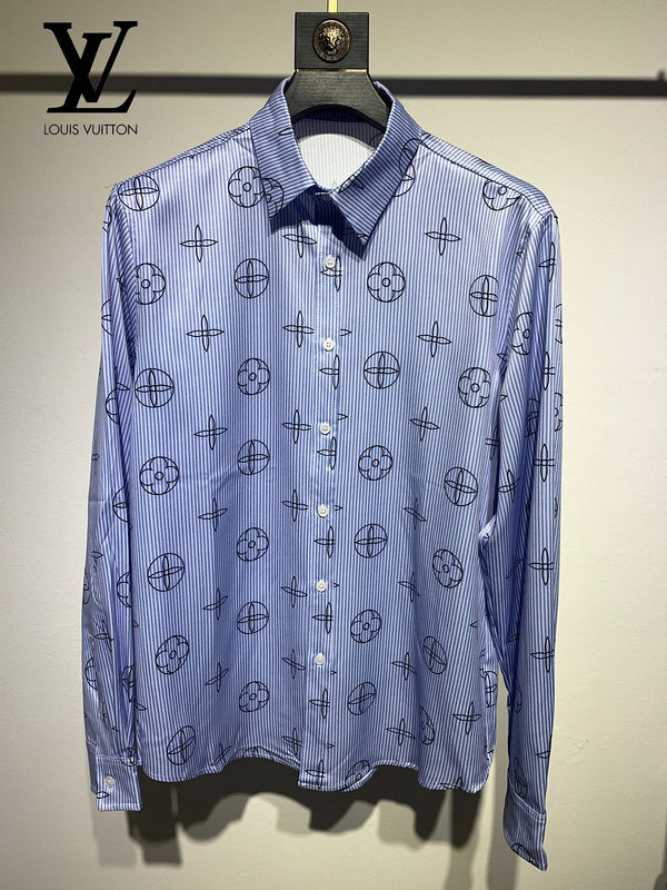 Front view of Louis Vuitton cotton t-shirt with signature branding