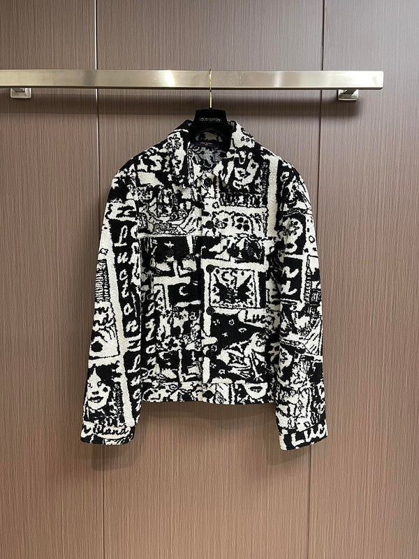 Back view of Louis Vuitton luxury clothing with logo-detail design