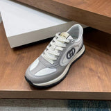 Gucci neutral cream luxury sneakers view 5 signature lace-up style