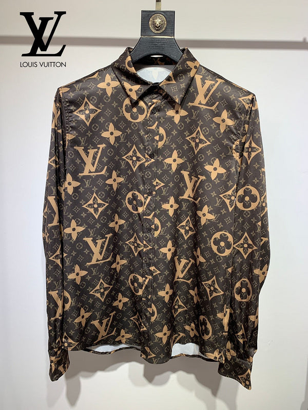Front view of Louis Vuitton cotton t-shirt with signature branding