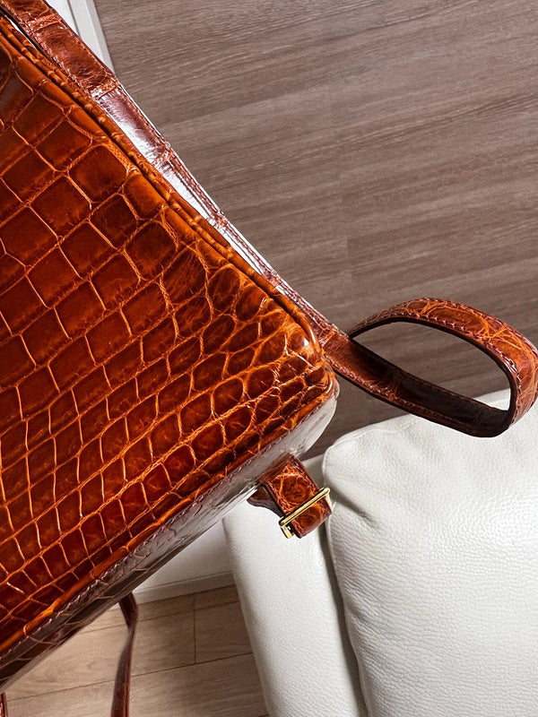 Close-up detail of sculpted bag design