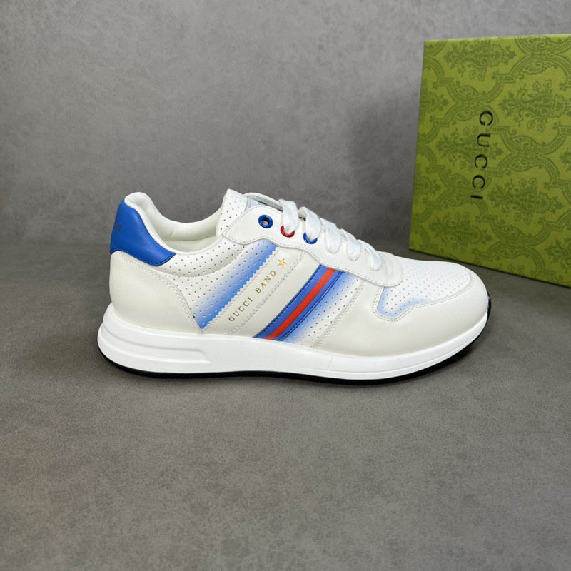 Gucci Luxury sneakers in tonal black classic court silhouette front view