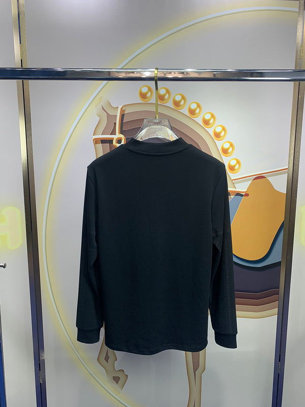 Side profile of Louis Vuitton luxury clothing with monogram-inspired silhouette